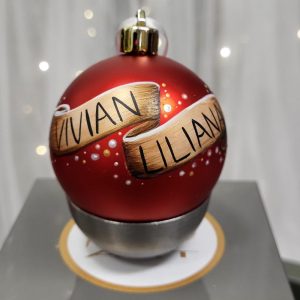 Banner- Bauble with 2 names - 6 cm