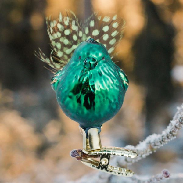 Green birdie by Inge-glas Manufaktur