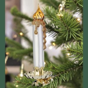 Candlelight gold white - 11 cm