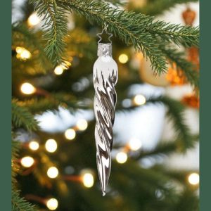 Silver Ice - Julgransprydnad istapp - 12 cm