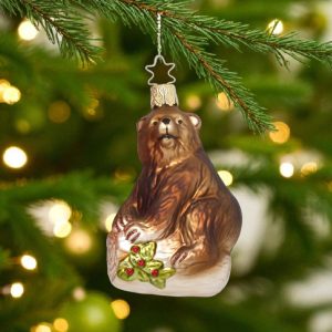 Brown Bear - Julgransprydnad björn - 9,5 cm