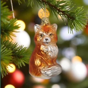 Furry fox - joulukuusenkoriste kettu - 9,5 cm