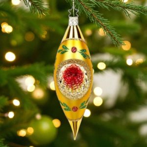 Christmas Twinkles - Joulupallo soikea - Kulta 15 cm