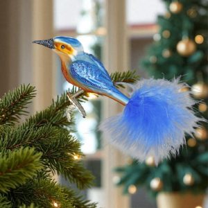 Kingfisher - glass bird 10 cm