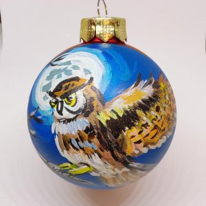 julkula med handmålat motiv
